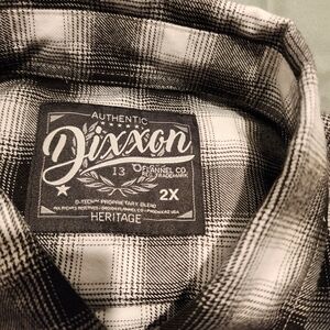 DIXXON Men's Black and White Plaid Shirt